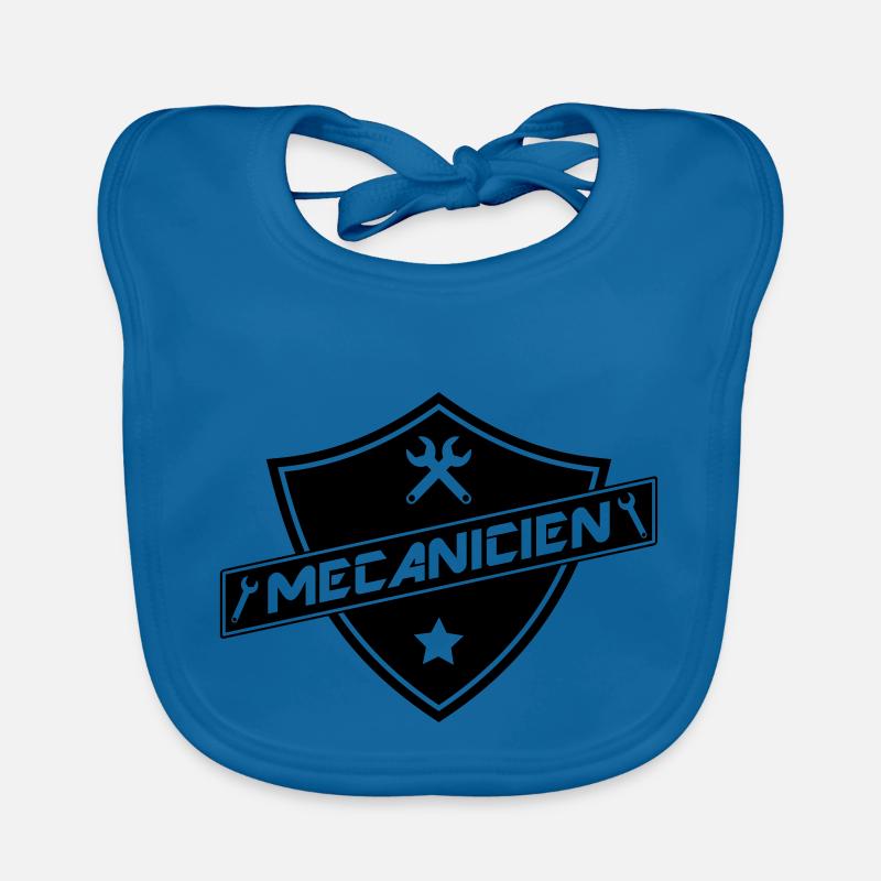 blason mécanicien Bavoir bio Bébé