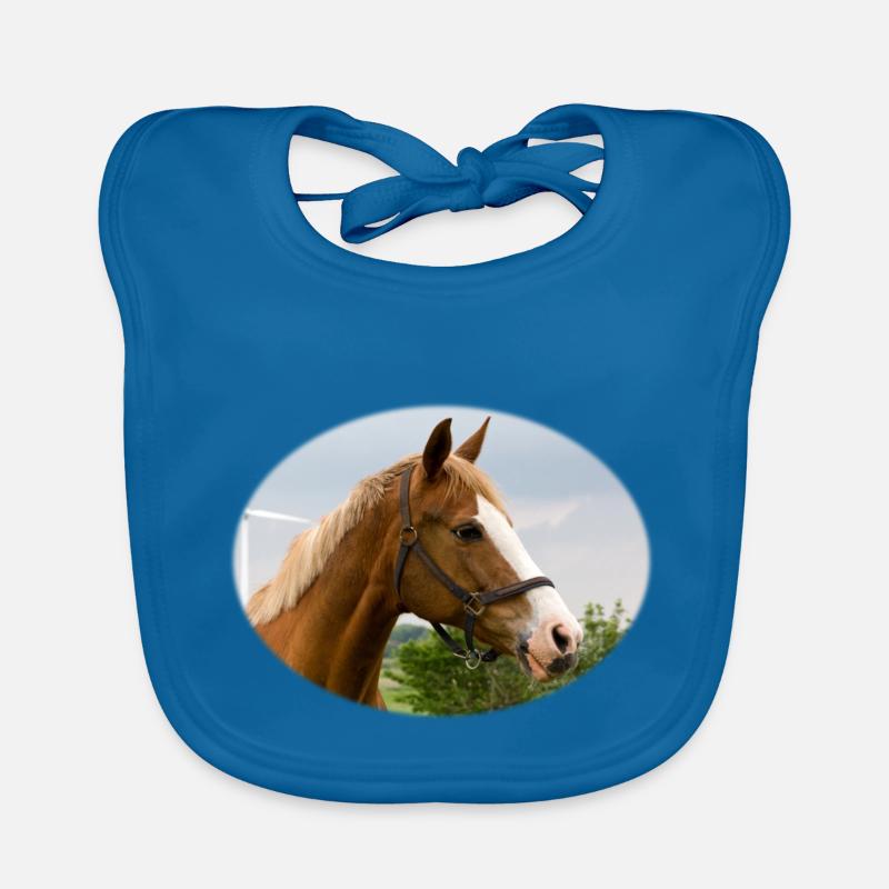 Cheval. Cheval. Bavoir bio Bébé