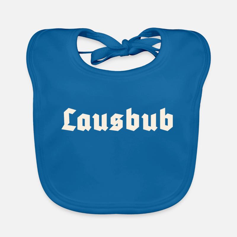 Lausbub - Baby Bio-Lätzchen - Pfauenblau