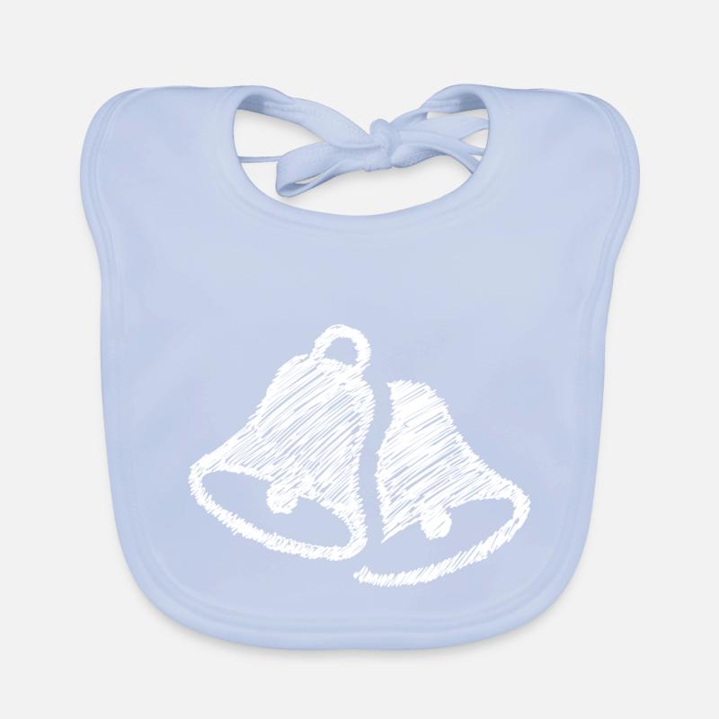 Bells Scribbled Bell Bell Bell Organic Baby Bibs