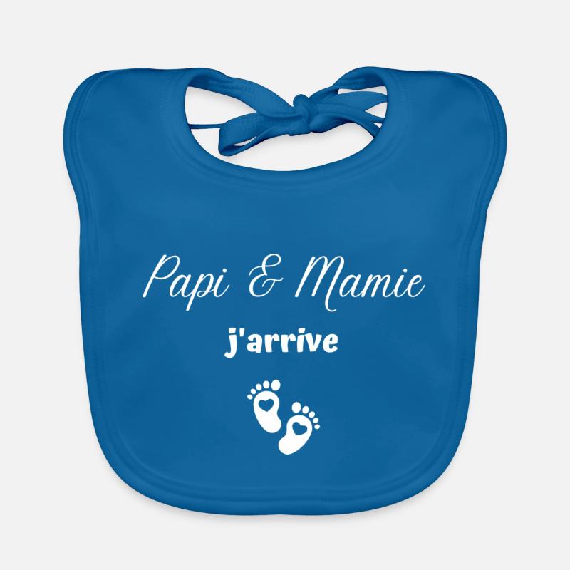 papi et mamie j arrive Bavoir bio Bébé