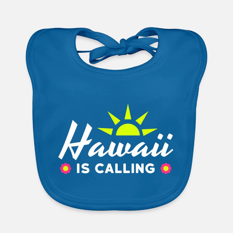 Hawaii is calling (Sonne, Sonnenstrahlen, Blüten) Baby Bio-Lätzchen