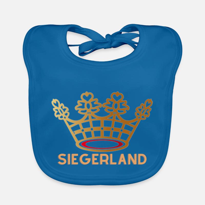SIEGERLAND - Das Siegen-Design - Baby Bio-Lätzchen - Pfauenblau