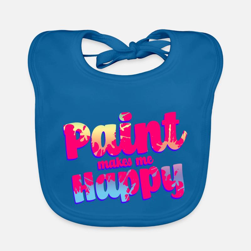 Paint Makes Me Happy Organic Baby Bibs