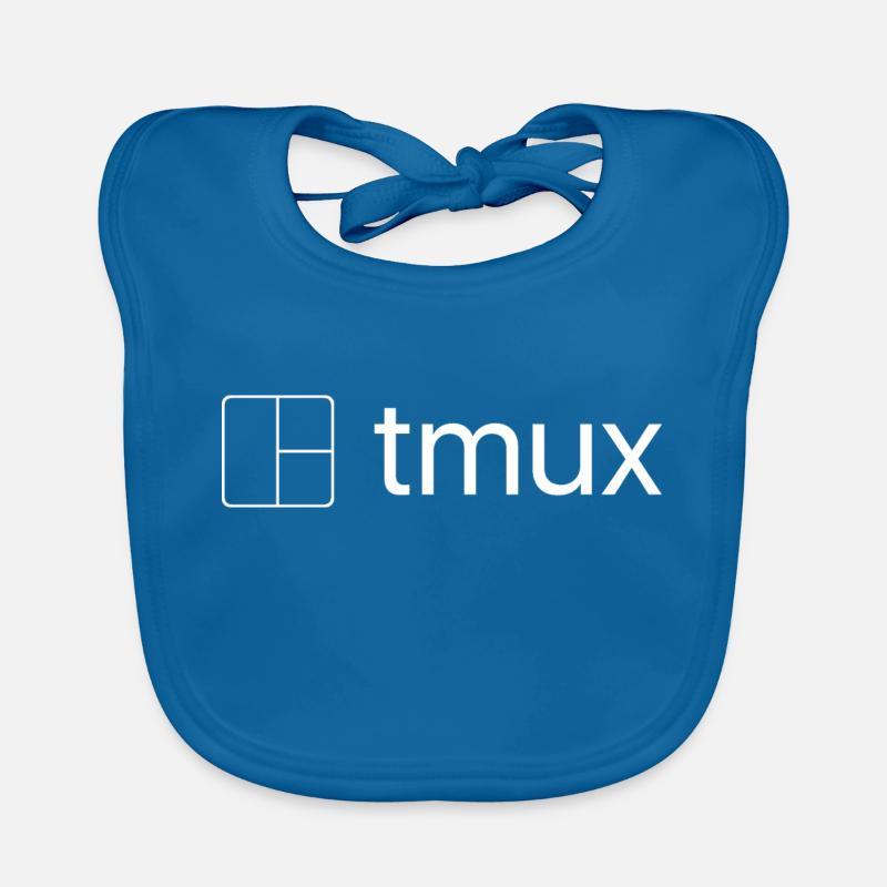 Logo de tmux - Bavoir bio Bébé - bleu paon