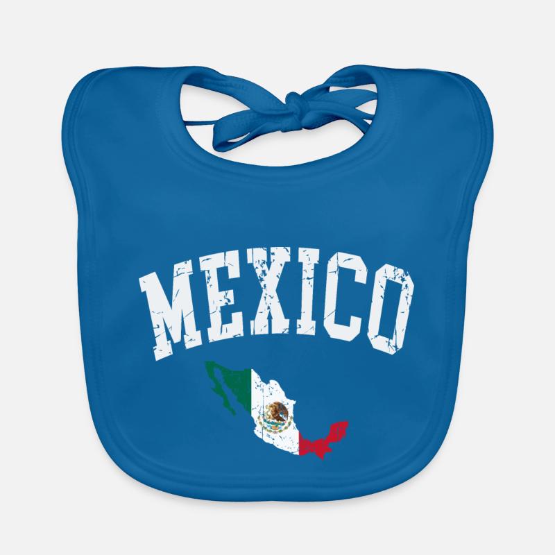 mexico flag map Organic Baby Bibs
