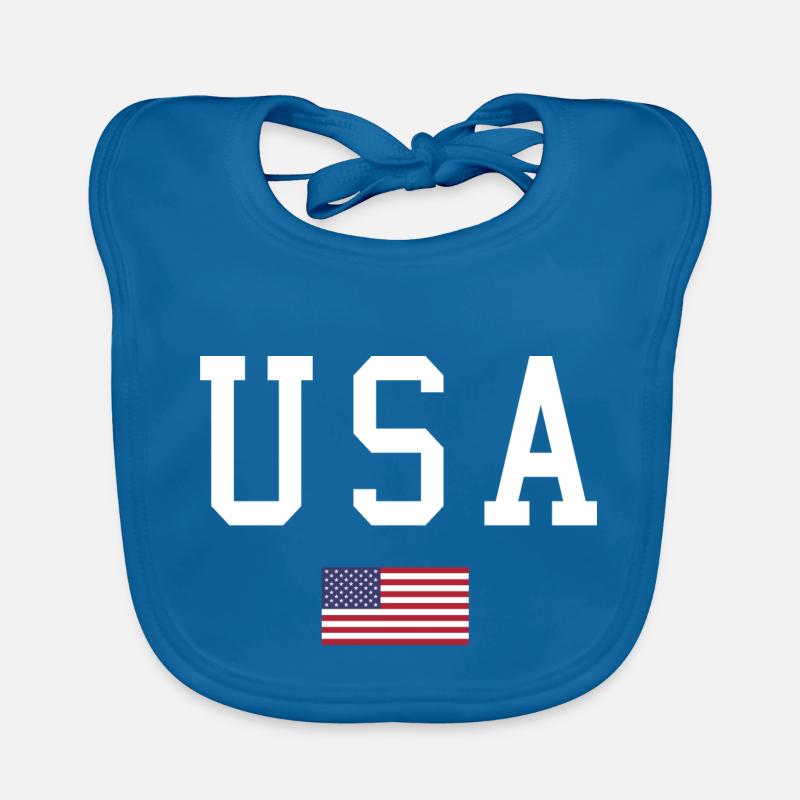 drapeau des États-Unis Bavoir bio Bébé
