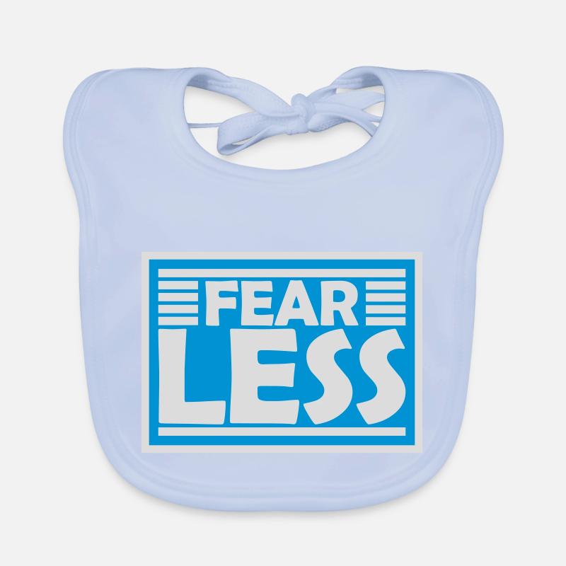 fearless Text Quote Design Organic Baby Bibs