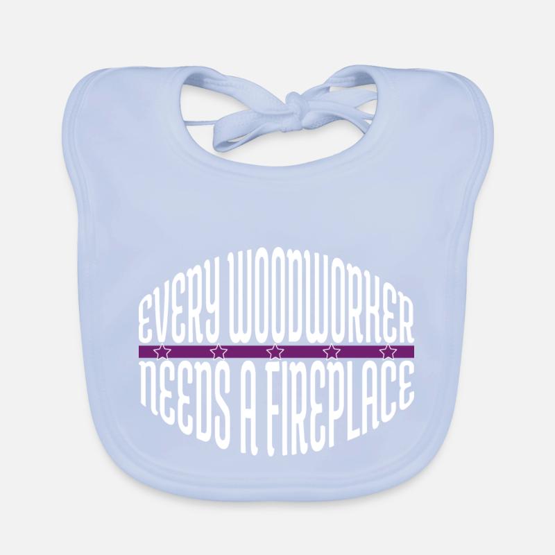 construction carpenter woodcutter Organic Baby Bibs