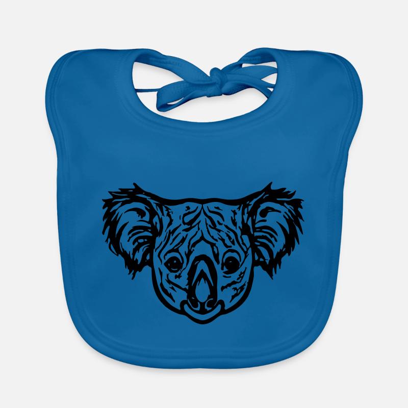 Koalabär Illustration Koala Bär Kopf Geschenkidee Baby Bio-Lätzchen