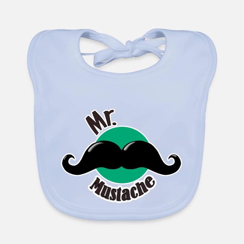 Mr. Moustache Organic Baby Bibs