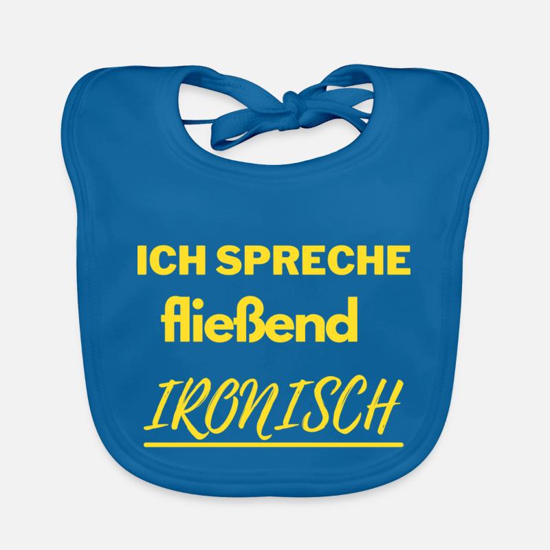 Fließend ironisch - Baby Bio-Lätzchen - Pfauenblau