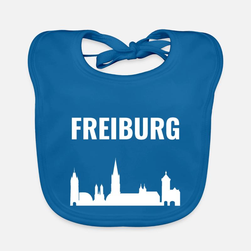 Freiburg Skyline-Collage Baby Bio-Lätzchen