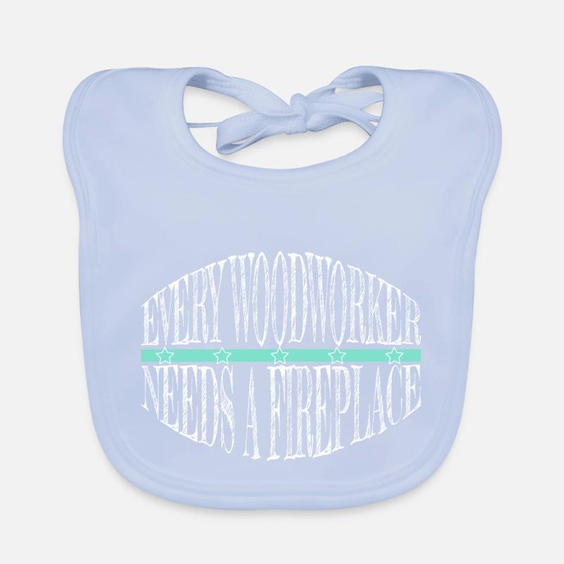 funny happy apprentice tools woodworking Organic Baby Bibs