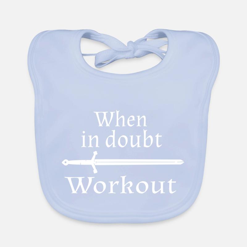 When In Doubt - Workout White Organic Baby Bibs
