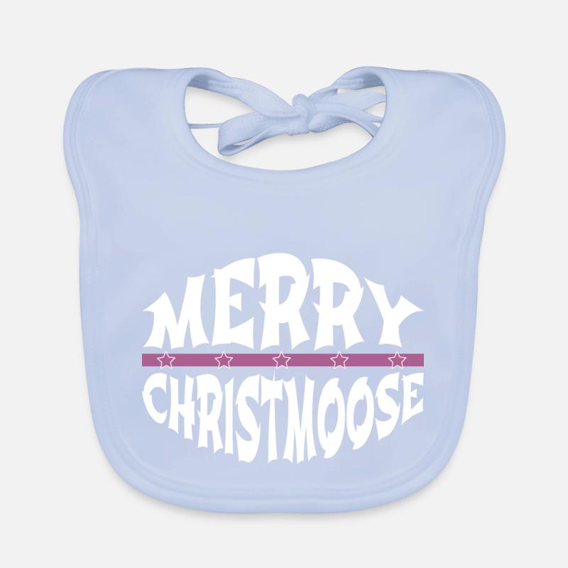 comic fun sayings christmas tree bird Baby Bio-Lätzchen