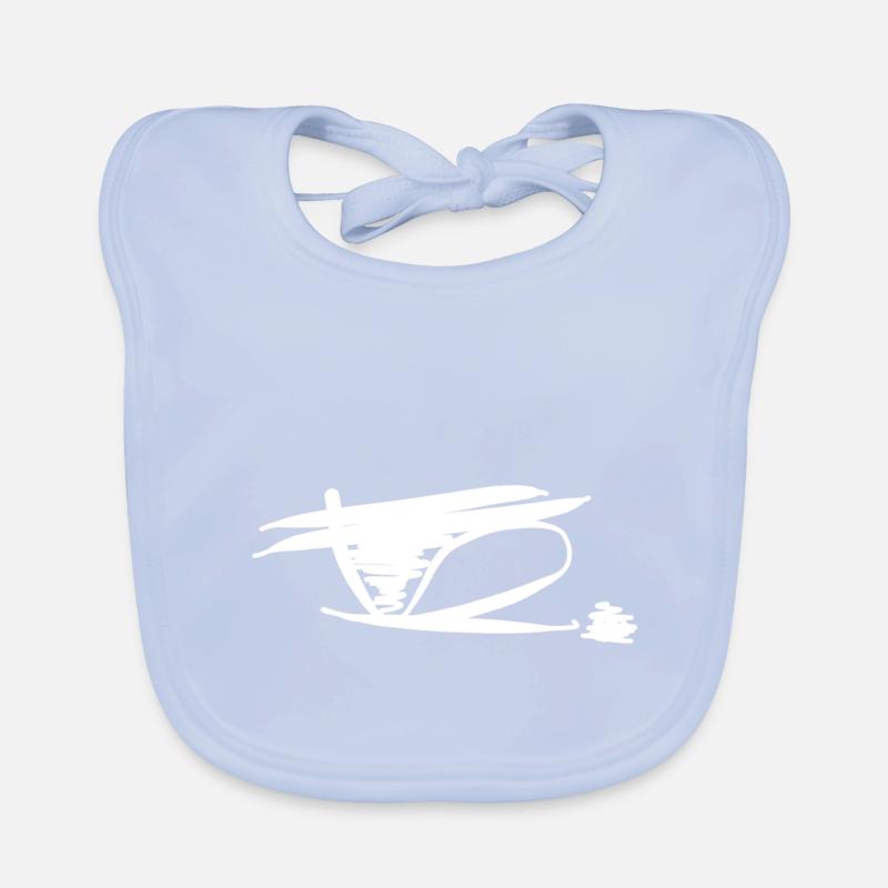 Abstraction blanche comme neige Bavoir bio Bébé