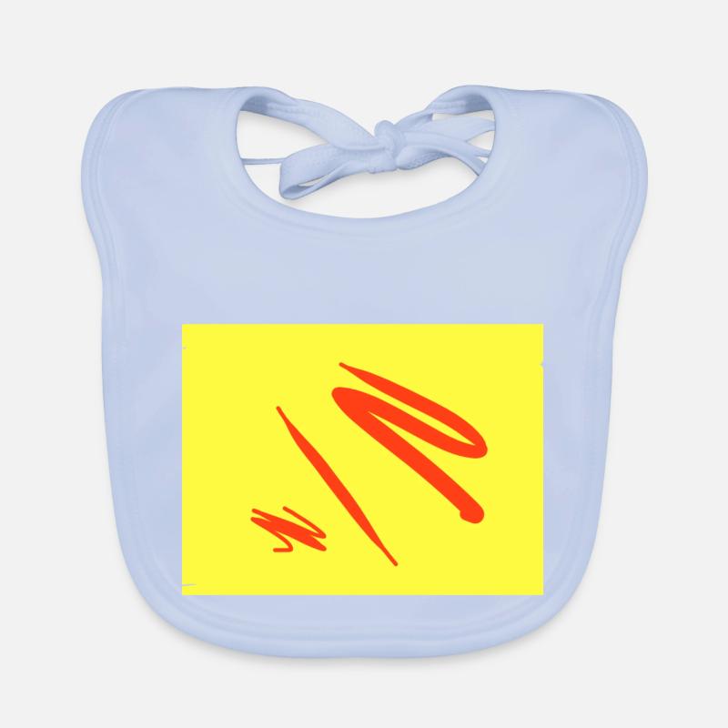 Astrattezza rosso-gialla Bavaglino ecologico per neonato