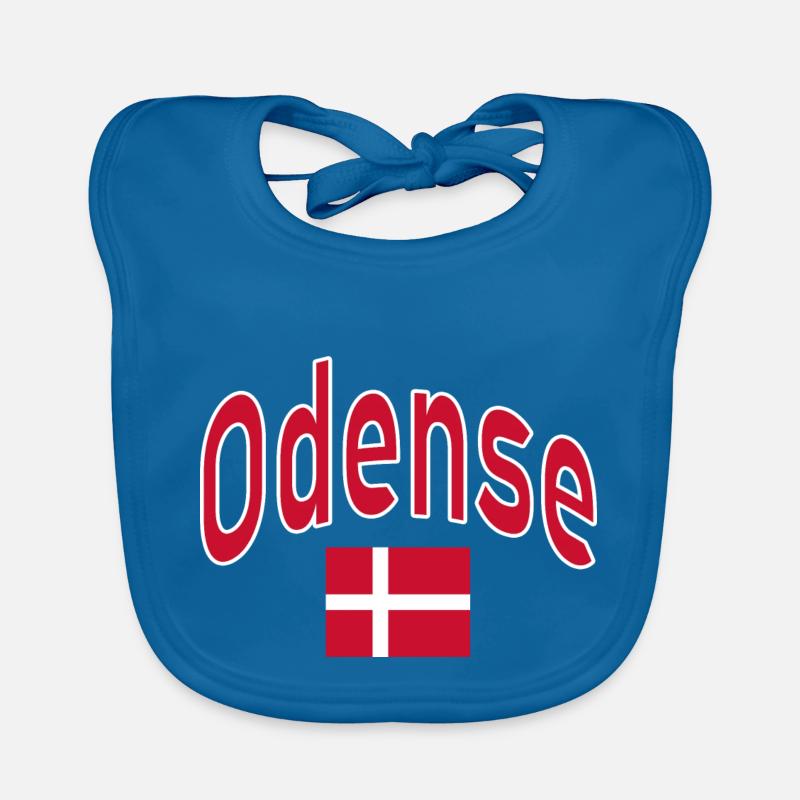 Drapeau d’Odense Danemark Bavoir bio Bébé