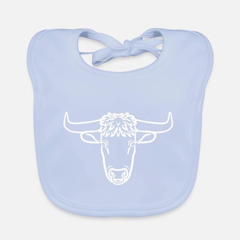 Taurus white Organic Baby Bibs
