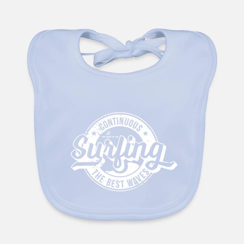 Denim Surflabel Vintaged Baby Bio-Lätzchen