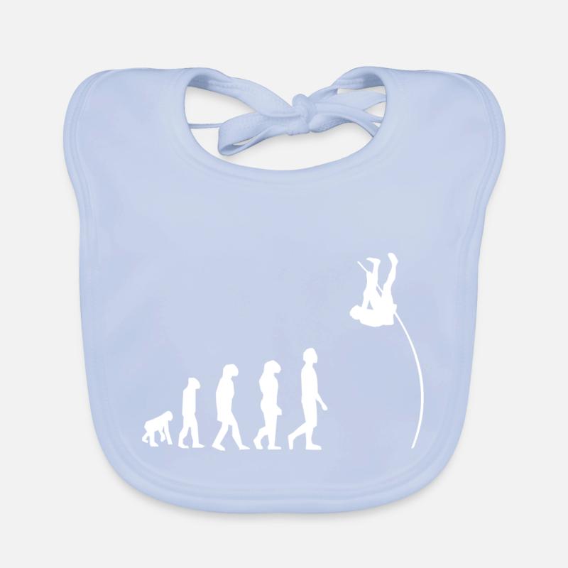 Pole vault evolution Organic Baby Bibs