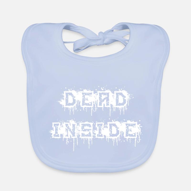dead inside white Baby Bio-Lätzchen