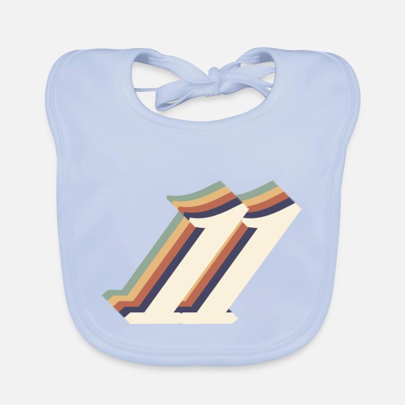 11th anniversary vintage Organic Baby Bibs