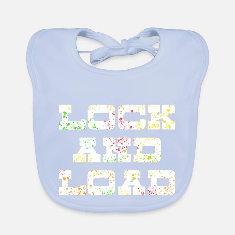 Lock N Load Paint Splatter1 Baby Bio-Lätzchen