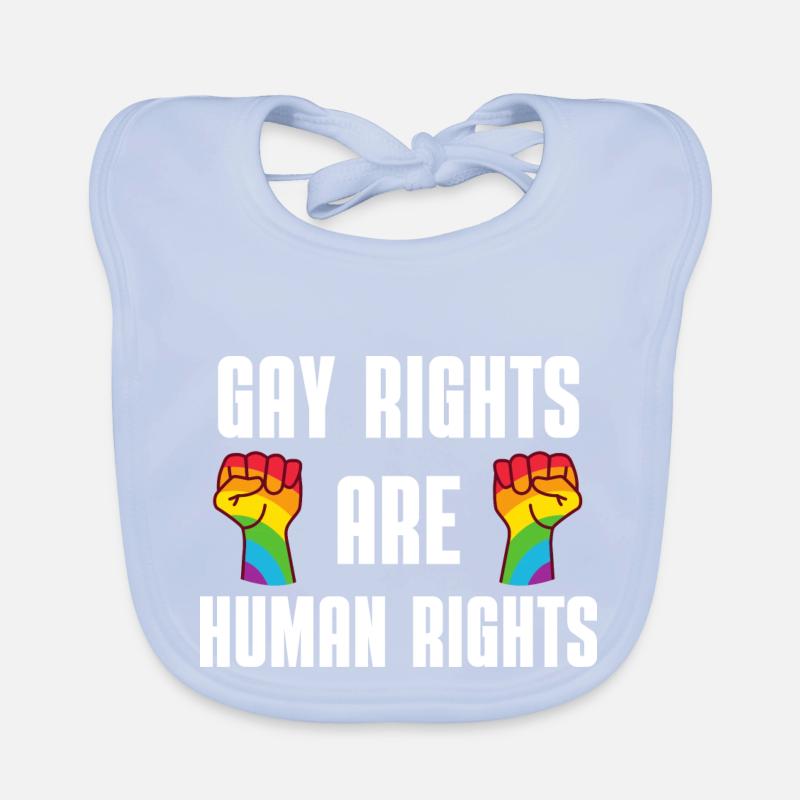 Regenbogen Faust Queer Revolution Geschenk LGBT Baby Bio-Lätzchen
