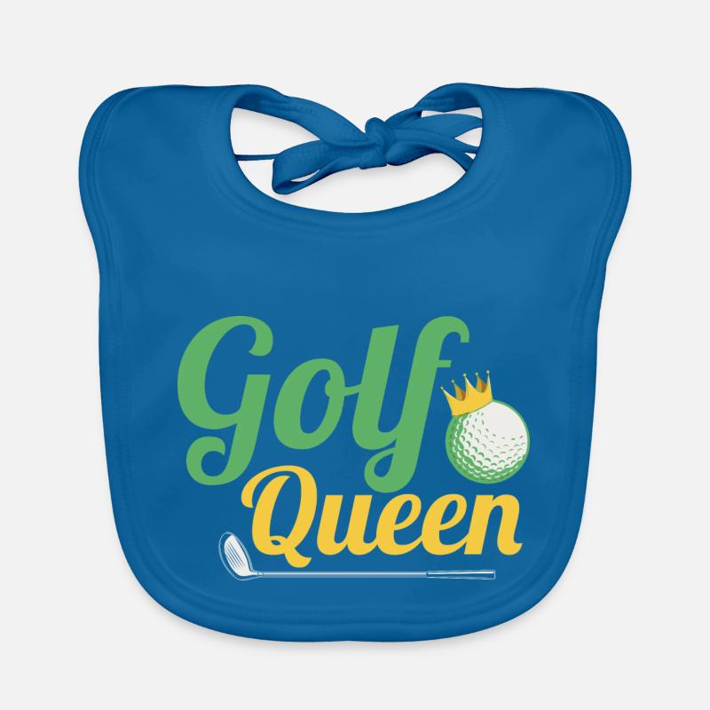 Golf Queen Par Tee Golfing Baby Bio-Lätzchen