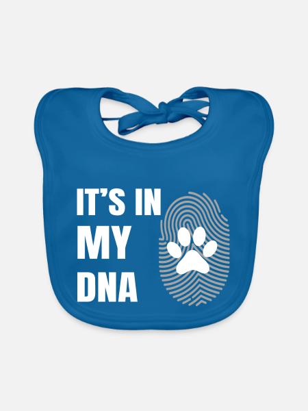 Hund Dog - Baby Bio-Lätzchen - Pfauenblau