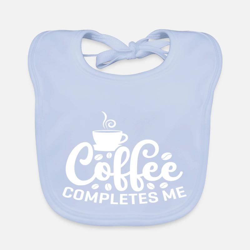 Coffee completes me Organic Baby Bibs