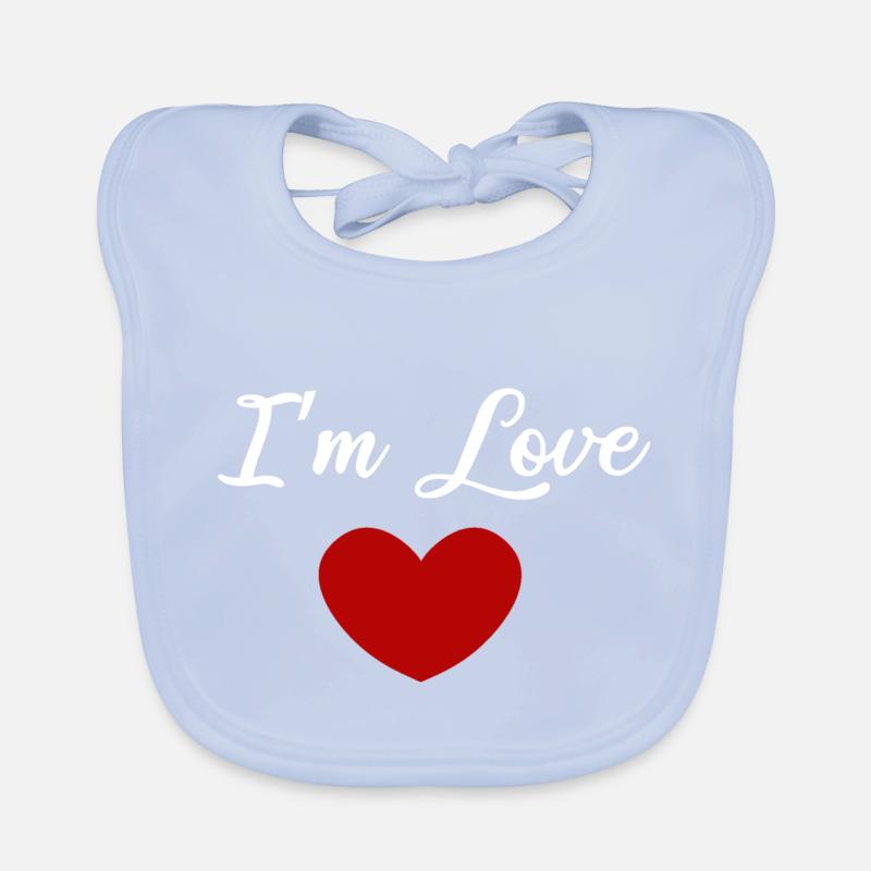 I’m Love - Design blanc Bavoir bio Bébé