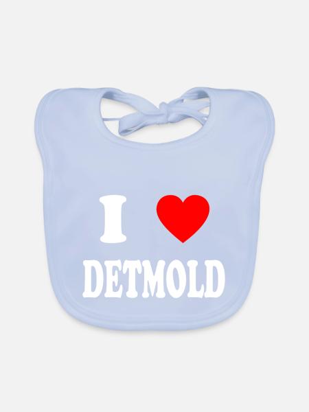 I love Detmold - Baby Bio-Lätzchen - sky Blue - Vorne
