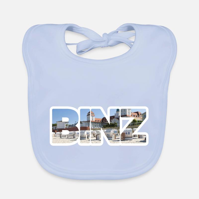BINZ lettering with motif Organic Baby Bibs