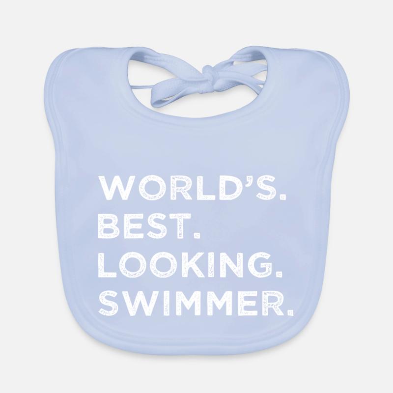 Drôle de cyclisme Natation Humour Eau Bavoir bio Bébé