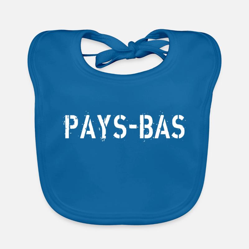 Pays Bas - Bavoir bio Bébé - bleu paon