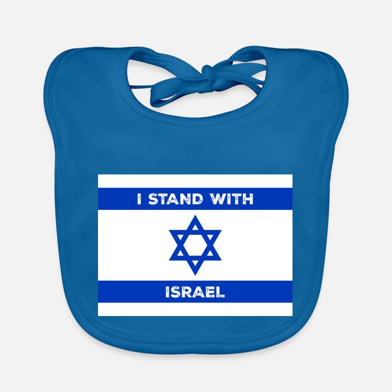 Israël, Drapeau, Drapeau, Je me tiens avec, Étoile de David Bavoir bio Bébé