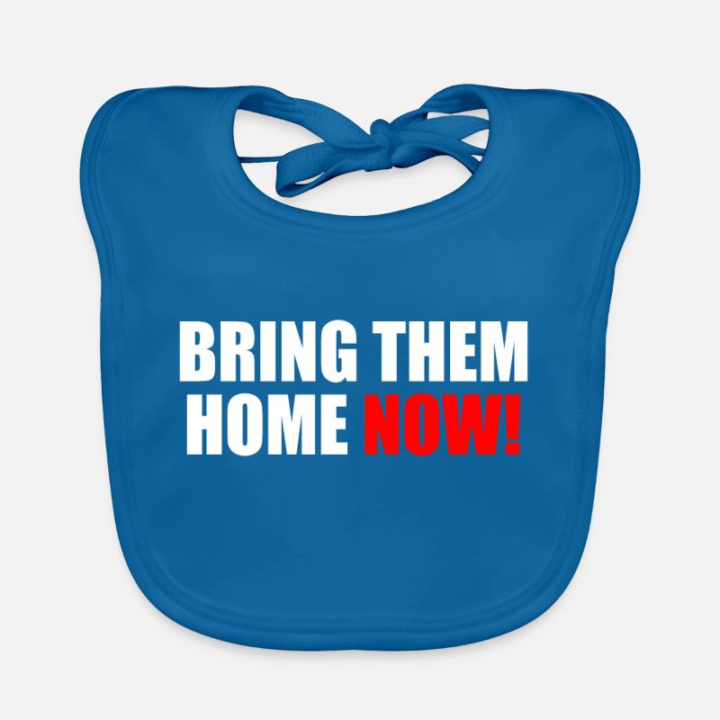 Bring them home now - Bavoir bio Bébé - bleu paon