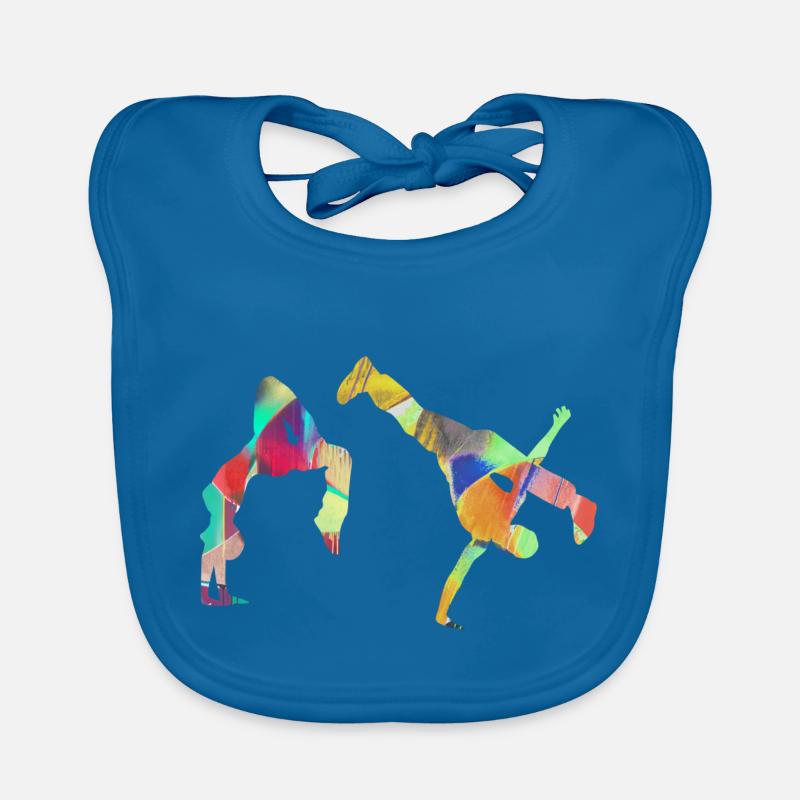 Dancing, Dancer, Breakdance, Gymnastics Organic Baby Bibs