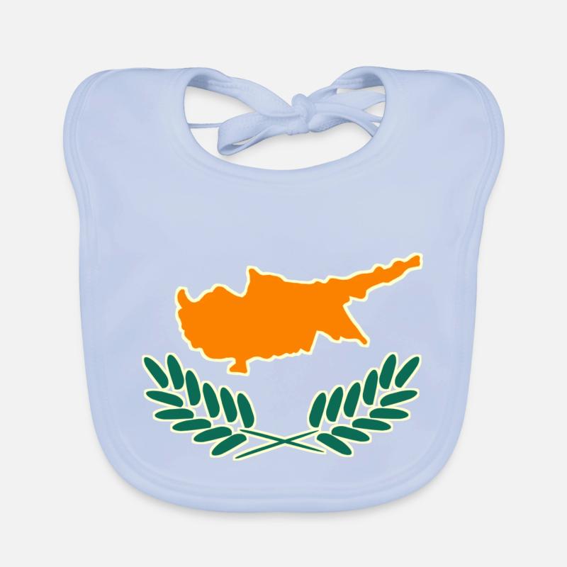 Drapeau de Chypre Bavoir bio Bébé