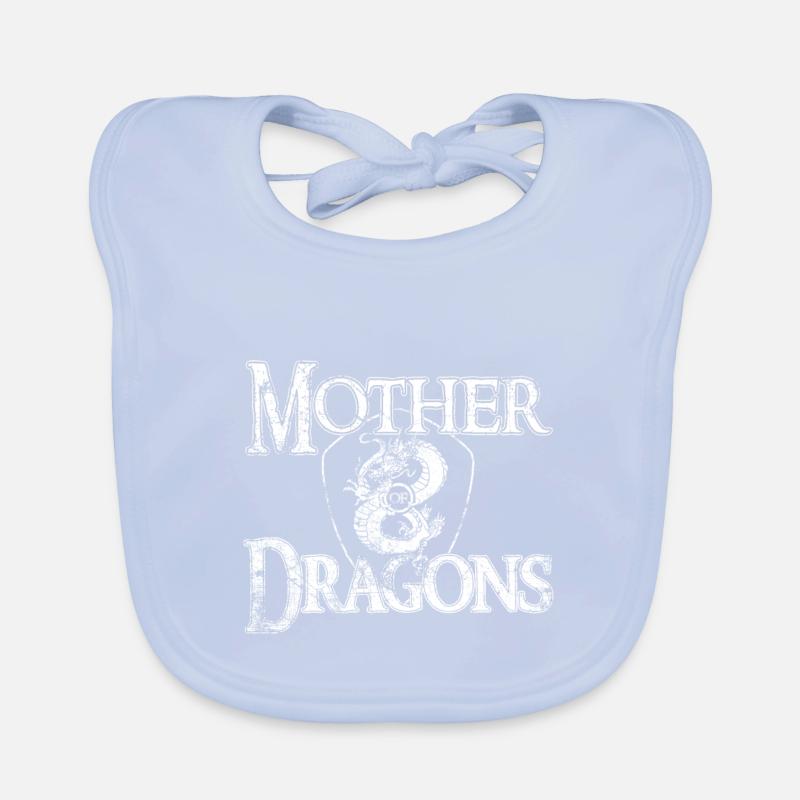 varsity MOD dragon centre big white 23 Organic Baby Bibs