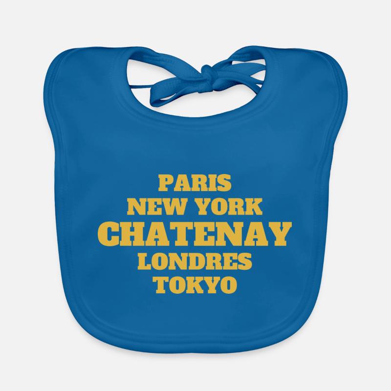 Chatenay Malabry - Unique streets, unique style. - Bavoir bio Bébé - bleu paon