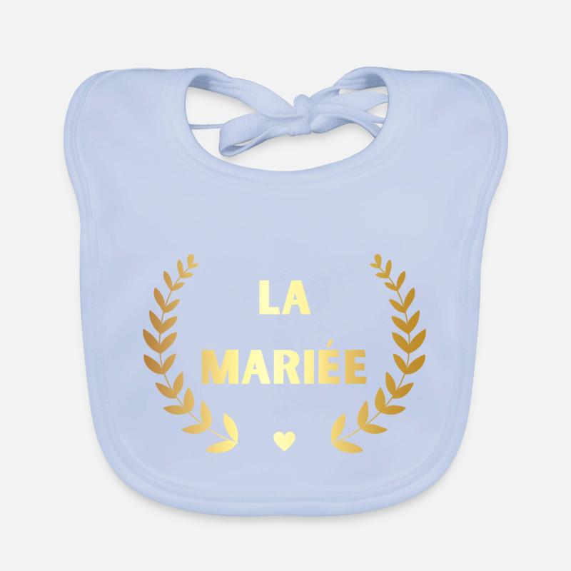 La mariée doré -tshirt assorti Bavoir bio Bébé