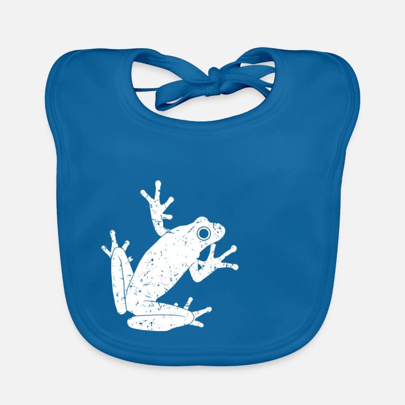 Frosch - Baby Bio-Lätzchen - Pfauenblau