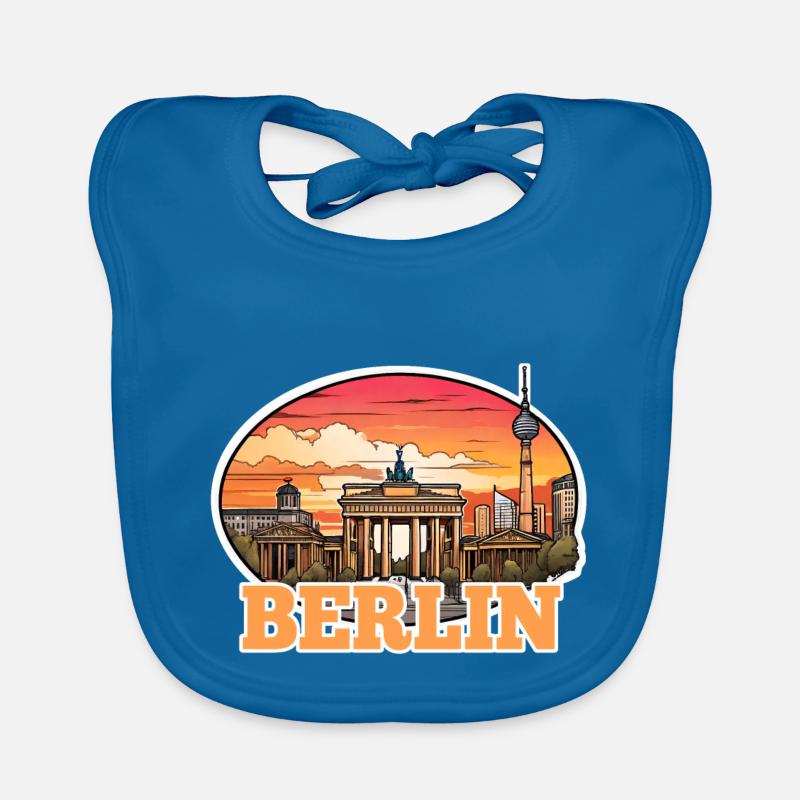Berlin Skyline 2 Baby Bio-Lätzchen
