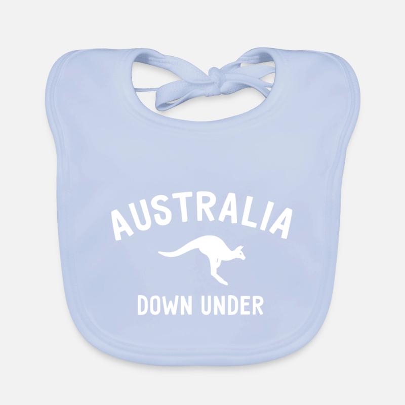 Australia - Down Under - Australia - Kangaroo Organic Baby Bibs