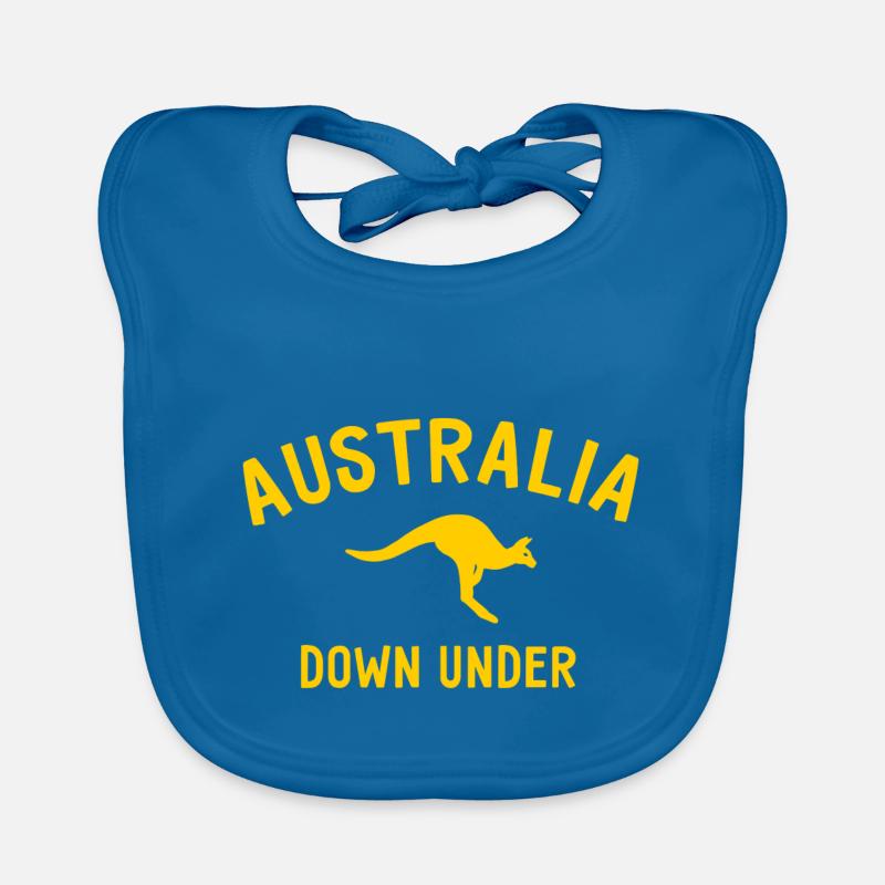 Australia - Down Under - Australia - Kangaroo Organic Baby Bibs