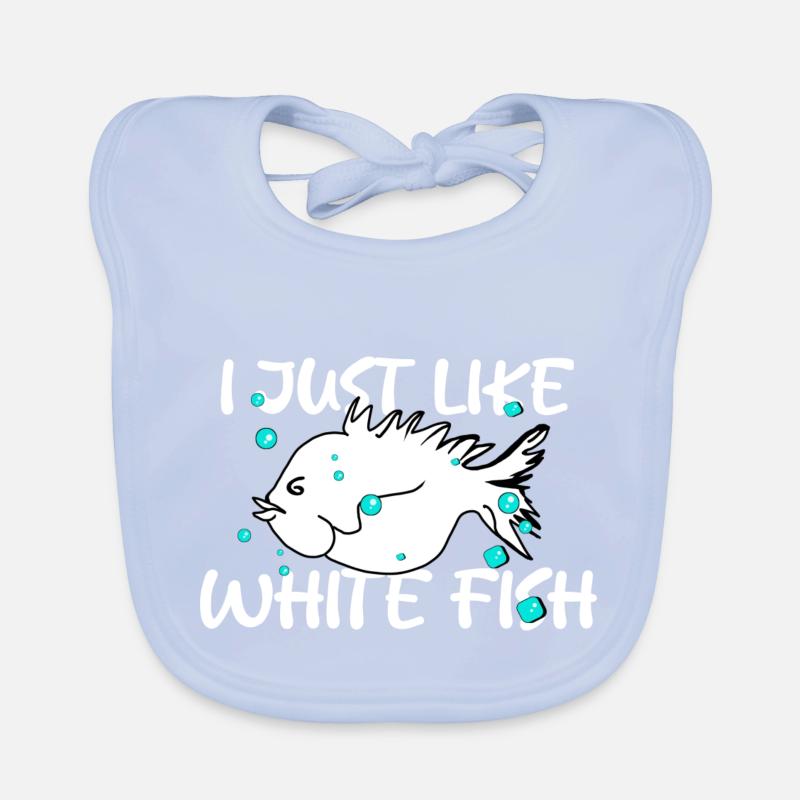 White Fish Quote Organic Baby Bibs